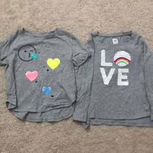 Gap kids girls xs short sleeve and long sleeve floppy shirts